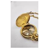 Gold "Grandpa" Pocket Watch with 18" Chain