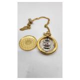 Gold "Grandpa" Pocket Watch with 18" Chain
