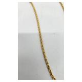 Rope Chain Marked 18k GF  - 30" Long - 12.22g