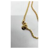 Rope Chain Marked 18k GF  - 30" Long - 12.22g