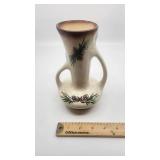Vintage Rocky Mountain Pottery Double Handled Pinecone Vase