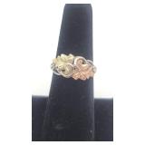 12k and Sterling Black Hills Gold Ring - Size 6.0