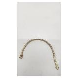 Beautiful Vintage 14k Yellow Gold over Sterling CZ Bracelet - 7.5" - 12.23g