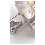 Vintage White and Yellow 14k (Marked 585) Gold and Pearl Set with Earrings and Pendant - 24.31g