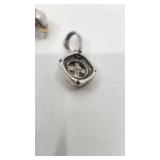 Vintage White and Yellow 14k (Marked 585) Gold and Pearl Set with Earrings and Pendant - 24.31g