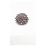Antique 14K Pendant/Brooch with Black Star Sapphires and Rubies - 9.87g