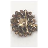 Antique 14K Pendant/Brooch with Black Star Sapphires and Rubies - 9.87g