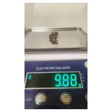 Antique 14K Pendant/Brooch with Black Star Sapphires and Rubies - 9.87g