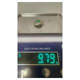 Gorgeous Sterling Silver and Jade Pendant Necklace - 20"