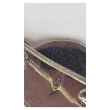 Beautiful Vintage Sterling Silver and Amethyst Cabochon Drop Earrings