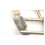 Pretty Vintage Sterling Silver Musical Note Brooch - 12.09g