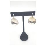 Vintage Sterling Silver Teardrop Earrings - 6.95g