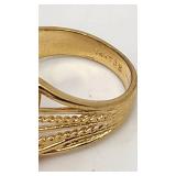 Very Nice 14k Fashion Cocktail Ring with Large Pink Stone - Size 7 - 7.89g