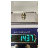 Heavy Handmade Artisan Gold and Turquoise Ring - Size 9 - 14.37g