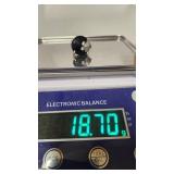 Very Cool Sterling Silver and Smoky Quartz Ring with Sterling and Marcasite Sea Turtle - Size 7.5