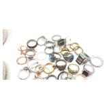 Lot of Untested Gold and Silver Rings - 1 Unfinished Ring Setting Stamped KP - 103.10g