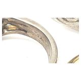 Lot of Untested Gold and Silver Rings - 1 Unfinished Ring Setting Stamped KP - 103.10g