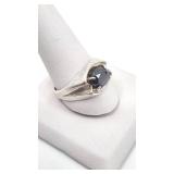 Very Nice BoHoCo Sterling Silver and Hematite Ring - Size 11.5