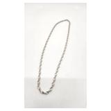 20" Italy Sterling Silver Twist Necklace