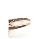 Stunning 10k Yellow Gold and 15 Carat Blue Topaz Cocktail Ring - Size 6.25