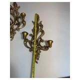 Lot of 2 Candelabra Pair Syroco 2 Candle Wall Mount Hollywood Regency Candle Holders