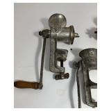 Lot of (4) Vintage Meat Grinders