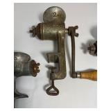 Lot of (4) Vintage Meat Grinders