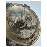 1940s Embossed Tin Ashtray