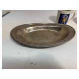 Lot of 2 Silver Trays & Salt Coffee Mugs