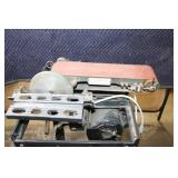 Industrial Belt and Disc Sander on Stand