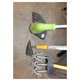 Set of 10 Garden Tools Including Rakes, Shovels, and More