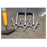 Set of 10 Garden Tools Including Rakes, Shovels, and More