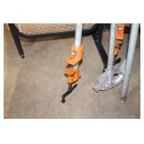Set of Adjustable Pipe Clamps with Galvanized Steel Pipes