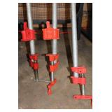 Set of Adjustable Pipe Clamps with Galvanized Steel Pipes
