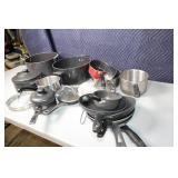 Assorted Cookware Set with Pots, Pans, and Lids