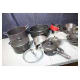 Assorted Cookware Set with Pots, Pans, and Lids