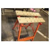 Adjustable Folding Workbench with Wood Top