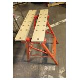 Adjustable Folding Workbench with Wood Top