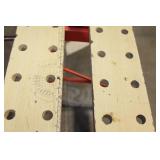 Adjustable Folding Workbench with Wood Top