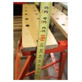 Adjustable Folding Workbench with Wood Top