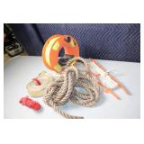 Assorted Ropes and Lines Set with Reel and Spools