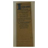 Harmon Killebrew Washington Senators Baseball Vintage Matchbook Cober