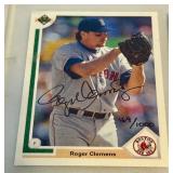 Roger Clemens Signed and Numbered /1,000 1991 Upper Deck Baseball Card #655 With UDA COA