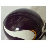 Fran Tarkenton Signed Minnesota Vikings Football Mini Helmet With Case