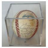 1993 Minnesota Twins Team Signed Baseball - 31 Players Including: Puckett, Winfield, Hrbek, Gaetti, Erickson, Tapani, Mack, Kelly, Harper - OALB Brown Rawlings Ball