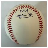 Jim Mudcat Grant Signed and Heavily Inscribed Baseball Rawlings OMLB Selig Ball