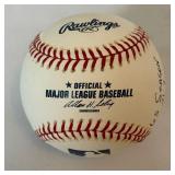 Jim Mudcat Grant Signed and Heavily Inscribed Baseball Rawlings OMLB Selig Ball