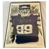 Danielle Hunter Signed Minnesota Vikings Football Print