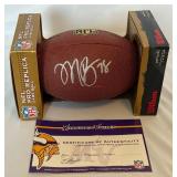 Matt Birk Signed NFL Official The Duke Football With Minnesota Vikings COA