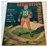 1957 Chicago Bears vs. Green Bay Packers Dedication Program City Field Vintage Football